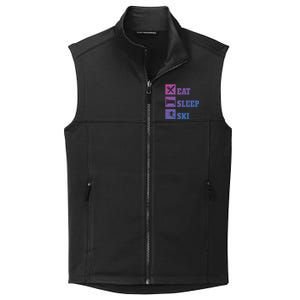 Eat Sleep Ski Cool Gift Collective Smooth Fleece Vest