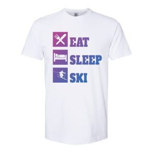 Eat Sleep Ski Cool Gift Softstyle CVC T-Shirt