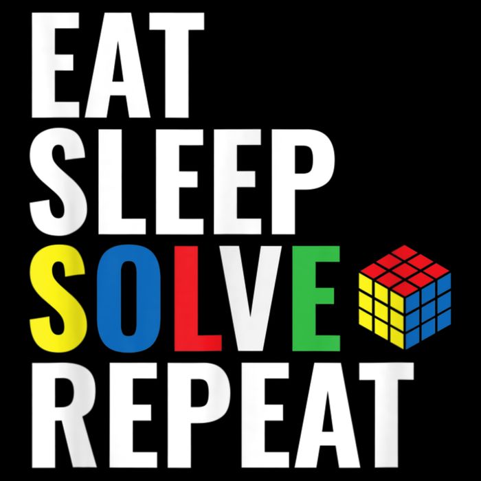 Eat Sleep Solve Repeat Speed Cubing Puzzle Cube Cooling Performance Crew T-Shirt