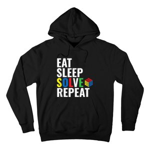 Eat Sleep Solve Repeat Speed Cubing Puzzle Cube Hoodie