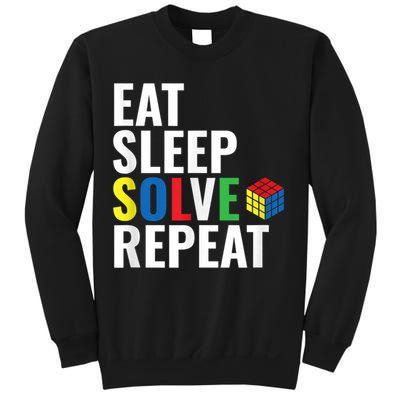 Eat Sleep Solve Repeat Speed Cubing Puzzle Cube Sweatshirt