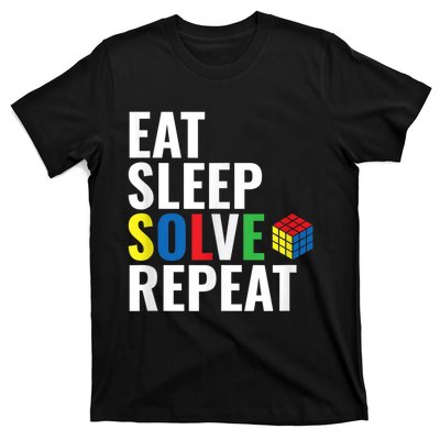 Eat Sleep Solve Repeat Speed Cubing Puzzle Cube T-Shirt