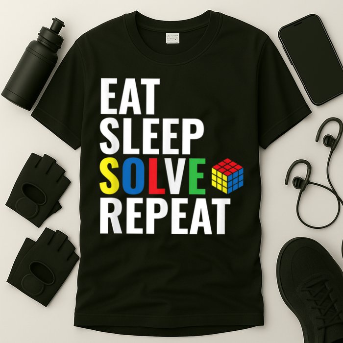 Eat Sleep Solve Repeat Speed Cubing Puzzle Cube T-Shirt