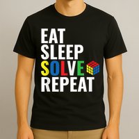 Eat Sleep Solve Repeat Speed Cubing Puzzle Cube T-Shirt