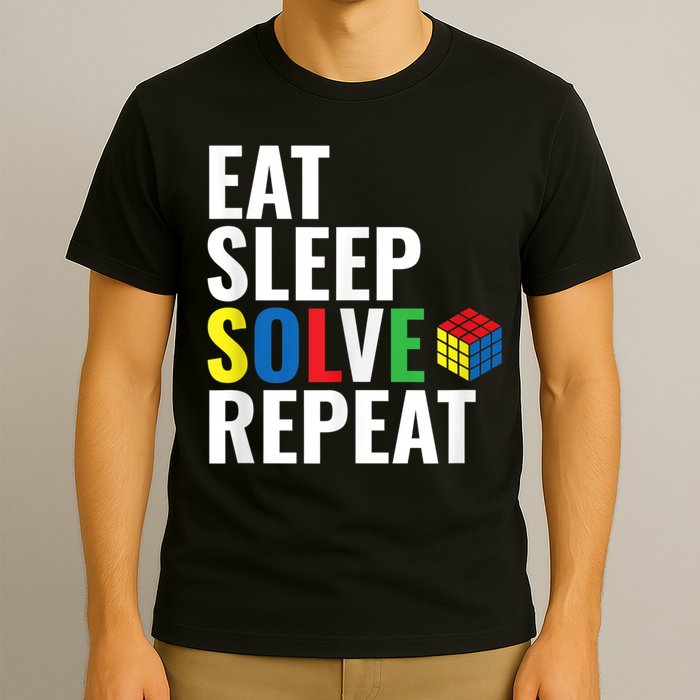 Eat Sleep Solve Repeat Speed Cubing Puzzle Cube T-Shirt