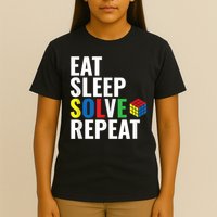 Eat Sleep Solve Repeat Speed Cubing Puzzle Cube T-Shirt
