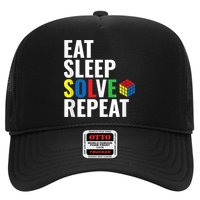 Eat Sleep Solve Repeat Speed Cubing Puzzle Cube Trucker Hat