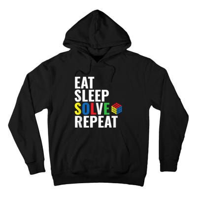 Eat Sleep Solve Repeat Speed Cubing Puzzle Cube Tall Hoodie