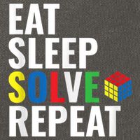 Eat Sleep Solve Repeat Speed Cubing Puzzle Cube Cotton Canvas Backpack