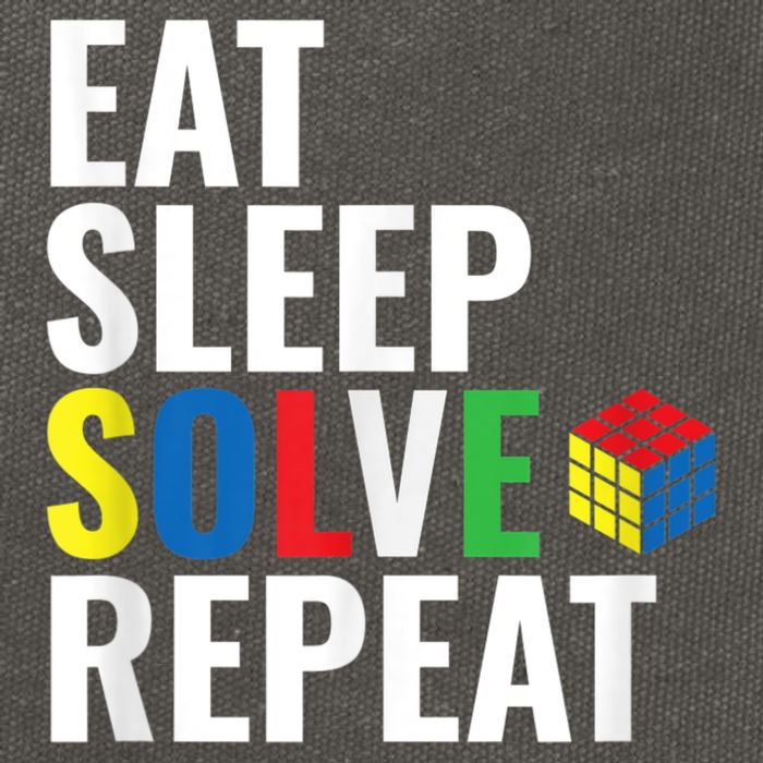 Eat Sleep Solve Repeat Speed Cubing Puzzle Cube Cotton Canvas Backpack