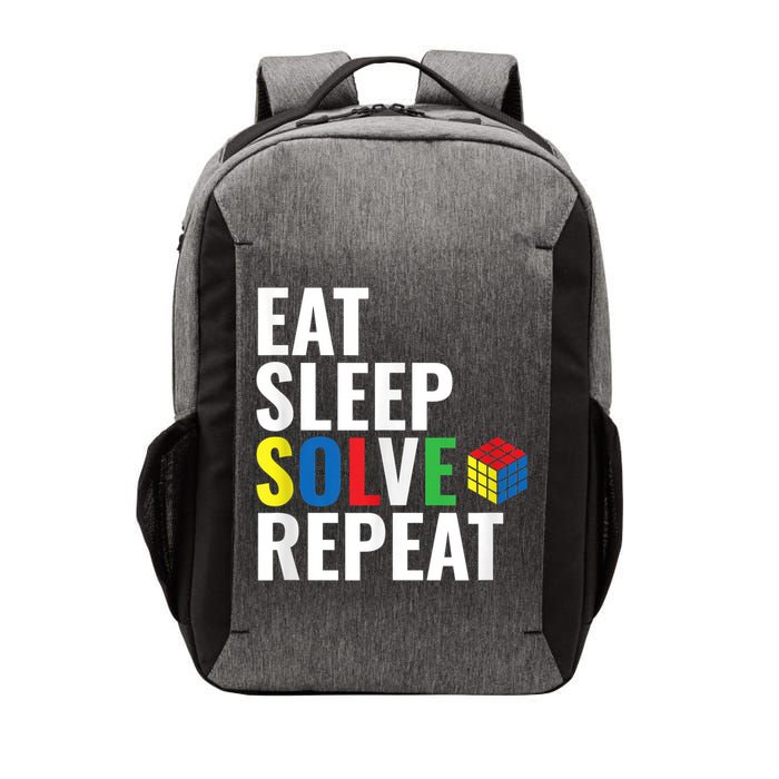 Eat Sleep Solve Repeat Speed Cubing Puzzle Cube Vector Backpack