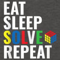 Eat Sleep Solve Repeat Speed Cubing Puzzle Cube Vector Backpack