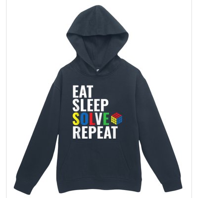 Eat Sleep Solve Repeat Speed Cubing Puzzle Cube Urban Pullover Hoodie