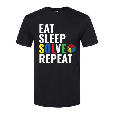 Eat Sleep Solve Repeat Speed Cubing Puzzle Cube Softstyle CVC T-Shirt