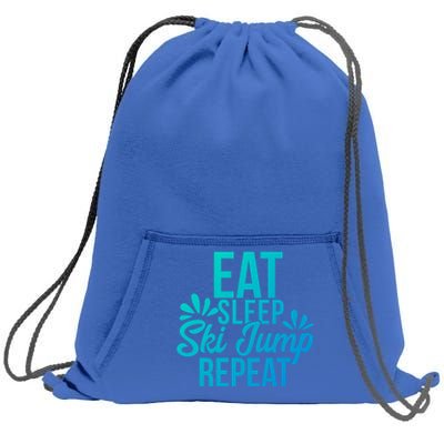 Eat Sleep Ski Jump Repeat Motivational Gift Ace057a Gift Sweatshirt Cinch Pack Bag