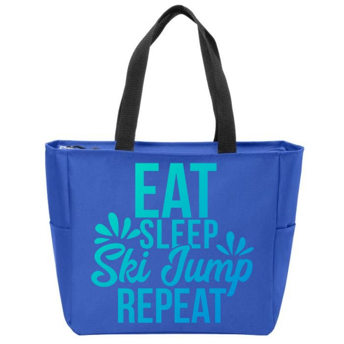 Eat Sleep Ski Jump Repeat Motivational Gift Ace057a Gift Zip Tote Bag