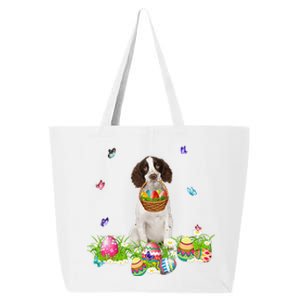 English Springer Spaniel Bunny Dog With Easter Eggs Basket 25L Jumbo Tote