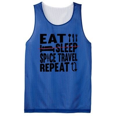 Eat Sleep Space Travel Repeat Cute Gift Funny Space Ship Gift Mesh Reversible Basketball Jersey Tank