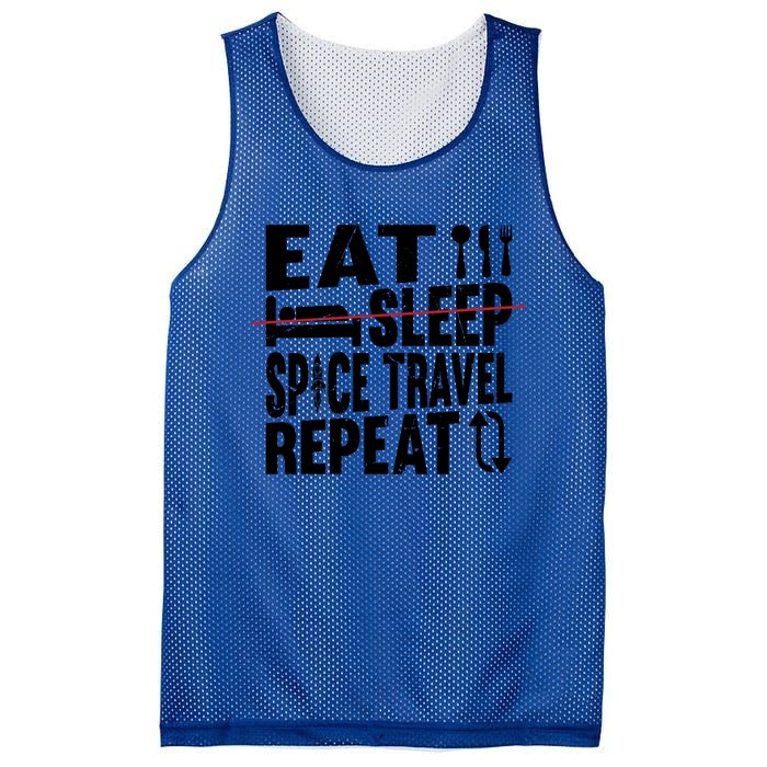 Eat Sleep Space Travel Repeat Cute Gift Funny Space Ship Gift Mesh Reversible Basketball Jersey Tank