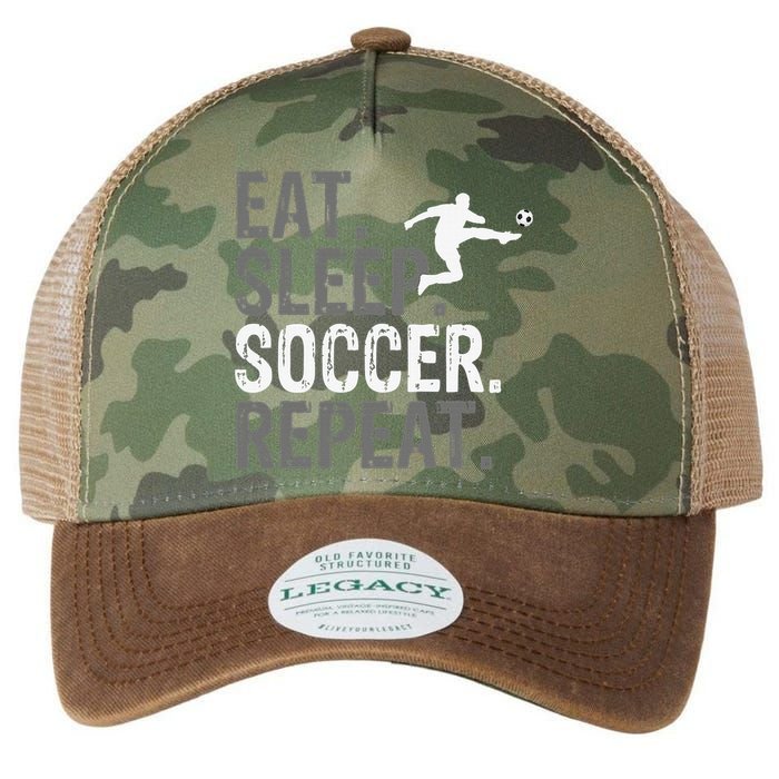 Eat Sleep Soccer Repeat - Soccer Graphic Legacy Tie Dye Trucker Hat