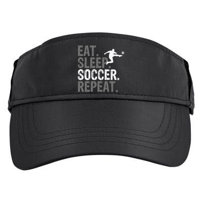 Eat Sleep Soccer Repeat - Soccer Graphic Adult Drive Performance Visor