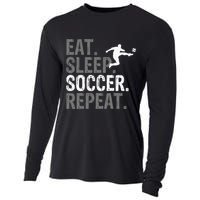 Eat Sleep Soccer Repeat - Soccer Graphic Cooling Performance Long Sleeve Crew