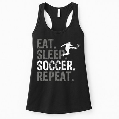 Eat Sleep Soccer Repeat - Soccer Graphic Womens Tank Top