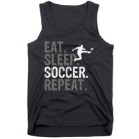 Eat Sleep Soccer Repeat - Soccer Graphic Tank Top