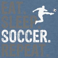 Eat Sleep Soccer Repeat - Soccer Graphic Garment-Dyed Sweatshirt