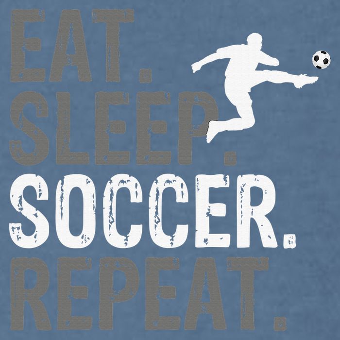 Eat Sleep Soccer Repeat - Soccer Graphic Garment-Dyed Sweatshirt