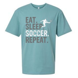 Eat Sleep Soccer Repeat - Soccer Graphic Sueded Cloud Jersey T-Shirt