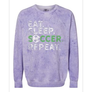 Eat Sleep Soccer Repeat Soccer Player Coach Colorblast Crewneck Sweatshirt