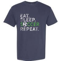 Eat Sleep Soccer Repeat Soccer Player Coach Garment-Dyed Heavyweight T-Shirt