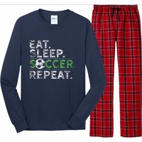 Eat Sleep Soccer Repeat Soccer Player Coach Long Sleeve Pajama Set