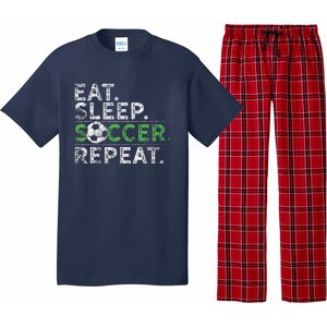 Eat Sleep Soccer Repeat Soccer Player Coach Pajama Set