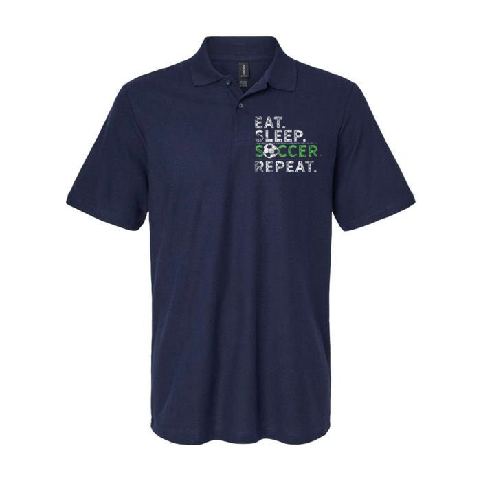 Eat Sleep Soccer Repeat Soccer Player Coach Softstyle Adult Sport Polo