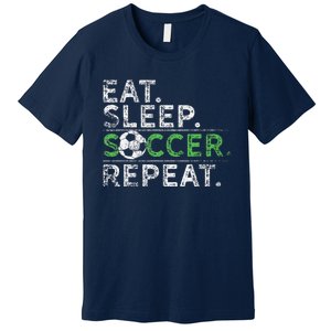 Eat Sleep Soccer Repeat Soccer Player Coach Premium T-Shirt