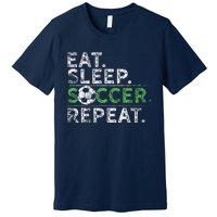 Eat Sleep Soccer Repeat Soccer Player Coach Premium T-Shirt