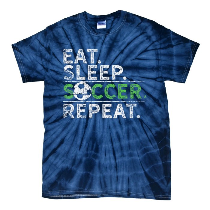 Eat Sleep Soccer Repeat Soccer Player Coach Tie-Dye T-Shirt