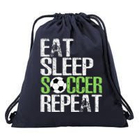 Eat Sleep Soccer Repeat Cool Sport Player Gift Drawstring Bag