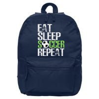 Eat Sleep Soccer Repeat Cool Sport Player Gift 16 in Basic Backpack