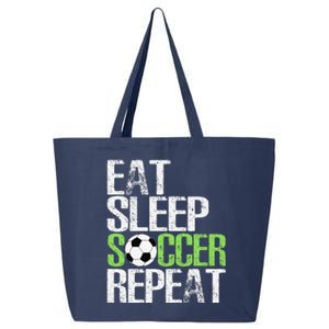 Eat Sleep Soccer Repeat Cool Sport Player Gift 25L Jumbo Tote