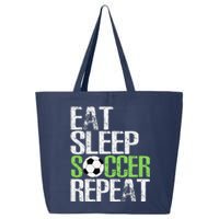 Eat Sleep Soccer Repeat Cool Sport Player Gift 25L Jumbo Tote