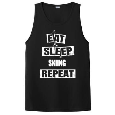 Eat Sleep Skiing Repeat Funny Skiing Great Gift PosiCharge Competitor Tank