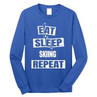 Eat Sleep Skiing Repeat Funny Skiing Great Gift Long Sleeve Shirt