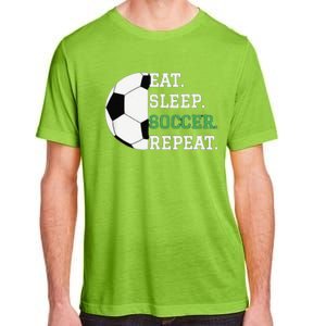 Eat Sleep Soccer Repeat Soccer Player Coach Adult ChromaSoft Performance T-Shirt