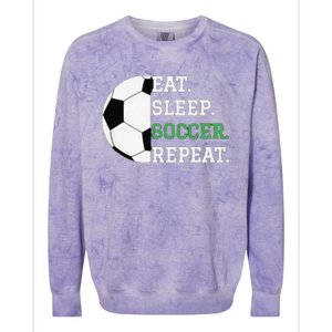 Eat Sleep Soccer Repeat Soccer Player Coach Colorblast Crewneck Sweatshirt