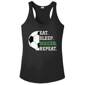 Eat Sleep Soccer Repeat Soccer Player Coach Ladies PosiCharge Competitor Racerback Tank