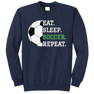 Eat Sleep Soccer Repeat Soccer Player Coach Sweatshirt