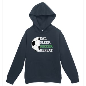 Eat Sleep Soccer Repeat Soccer Player Coach Urban Pullover Hoodie